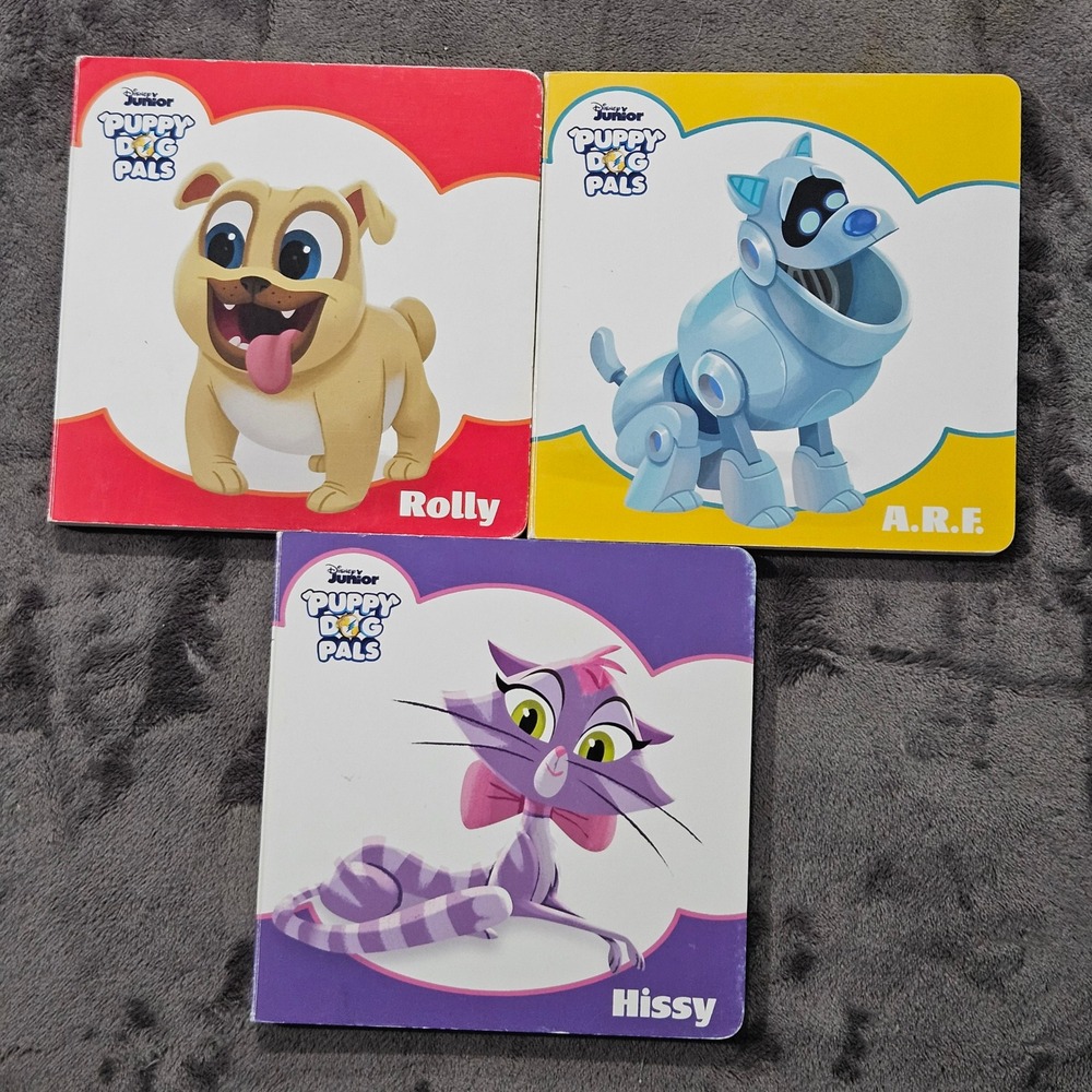 Disney Junior Puppy Dog Pals Board Books Rolly A.R.F. Hissy Lot of‎ 3
